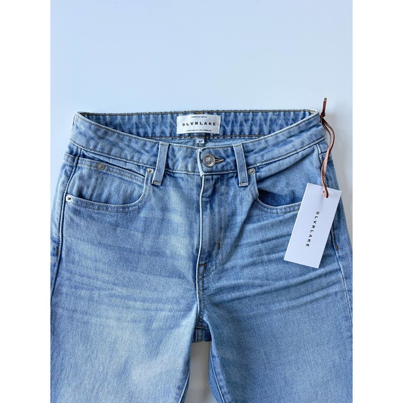 NWT SLVRLAKE Lou Lou Mid Rise Crop Jeans In Country Roads Size 26 - Picture 5 of 8